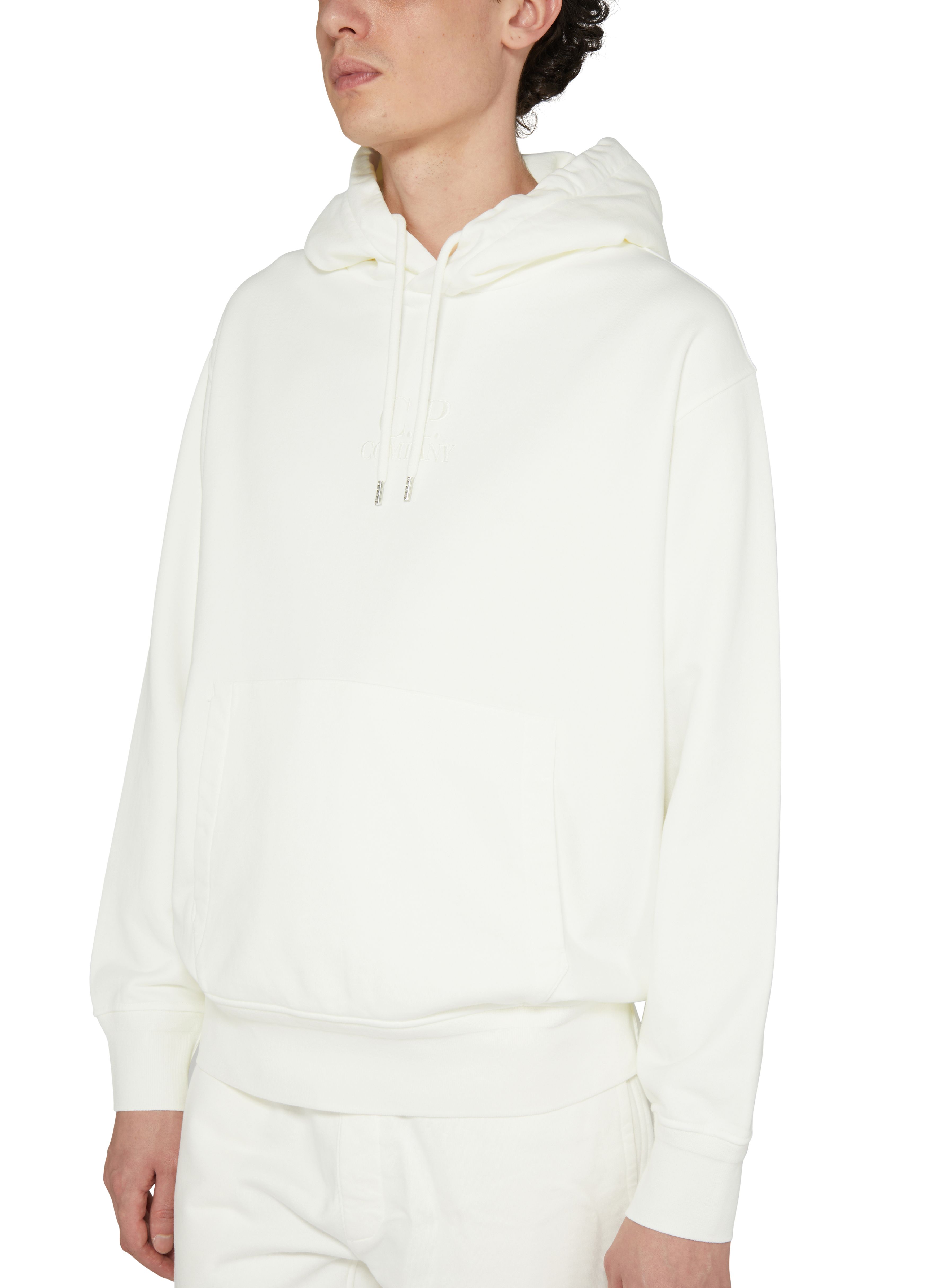 CP COMPANY Diagonal Fleece Logo hoodie