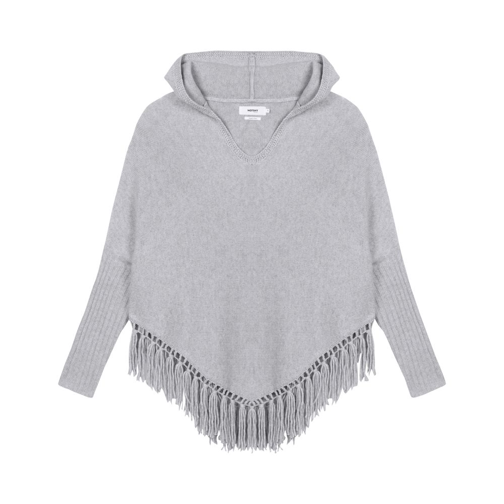  Penuta hooded cashmere poncho