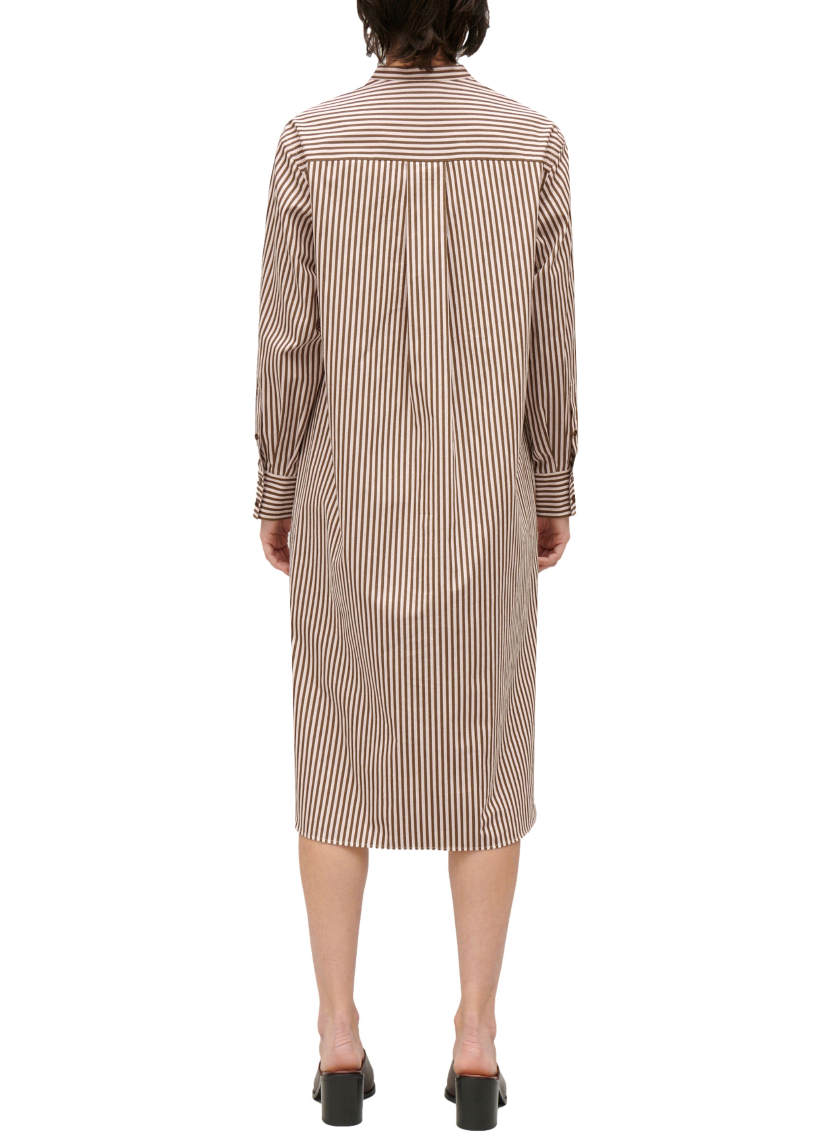  Bronze striped mid-length dress