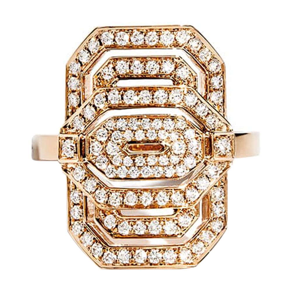  Mini My Way diamond & rose gold ring