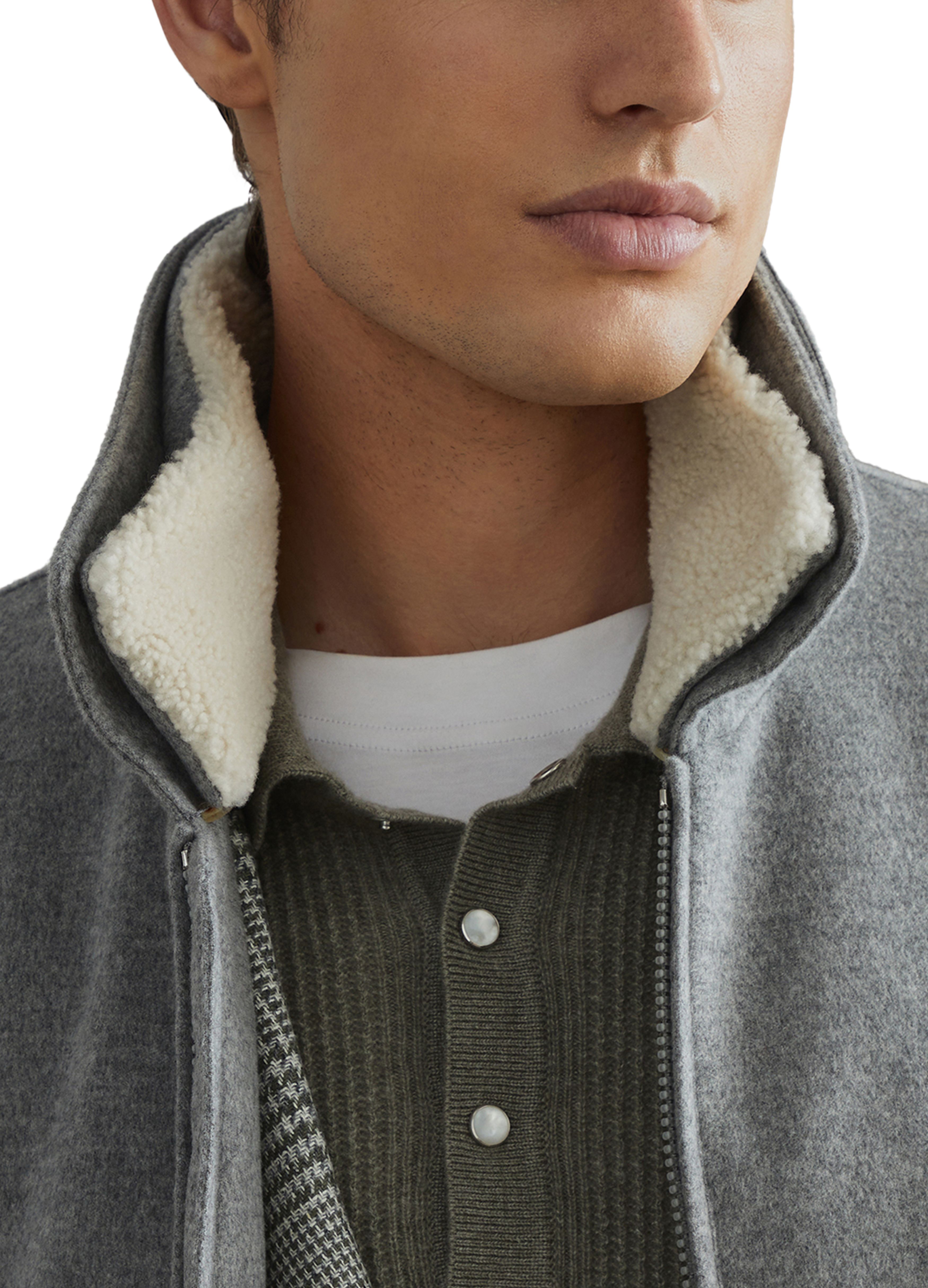 Brunello Cucinelli Cashmere beaver bomber jacket