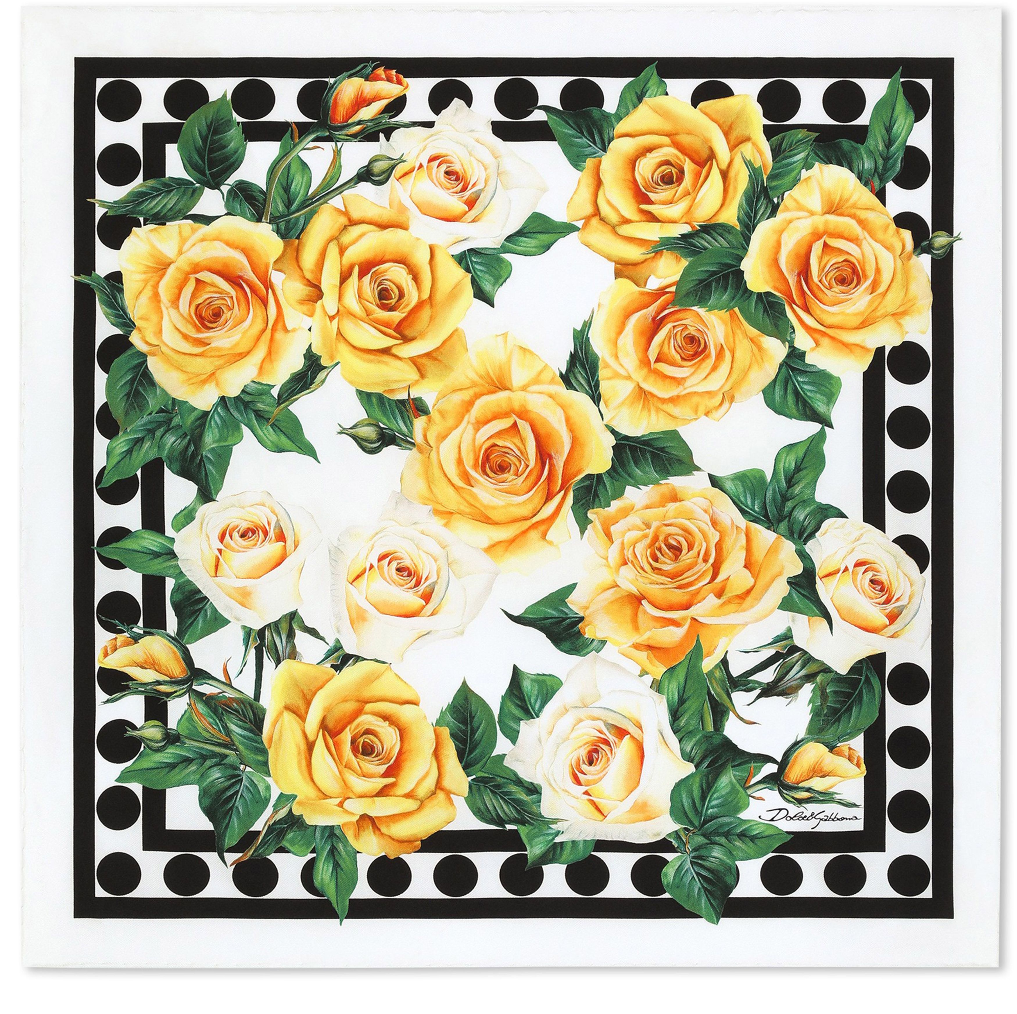 Dolce & Gabbana Poppy-print twill foulard (50 x 50)