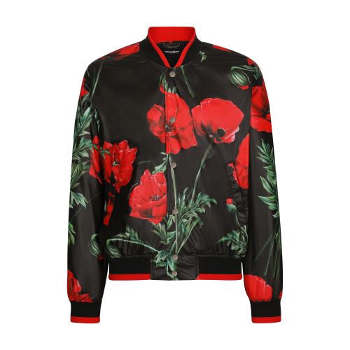 Dolce & Gabbana Poppy-print nylon jacket