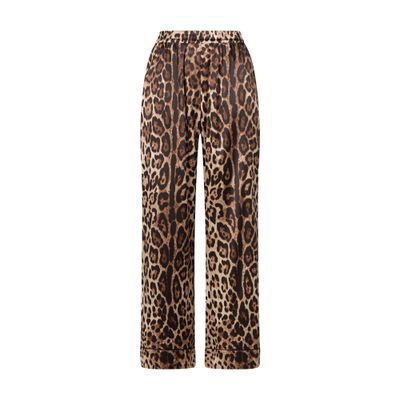 Dolce & Gabbana Leopard-print satin pajama pants