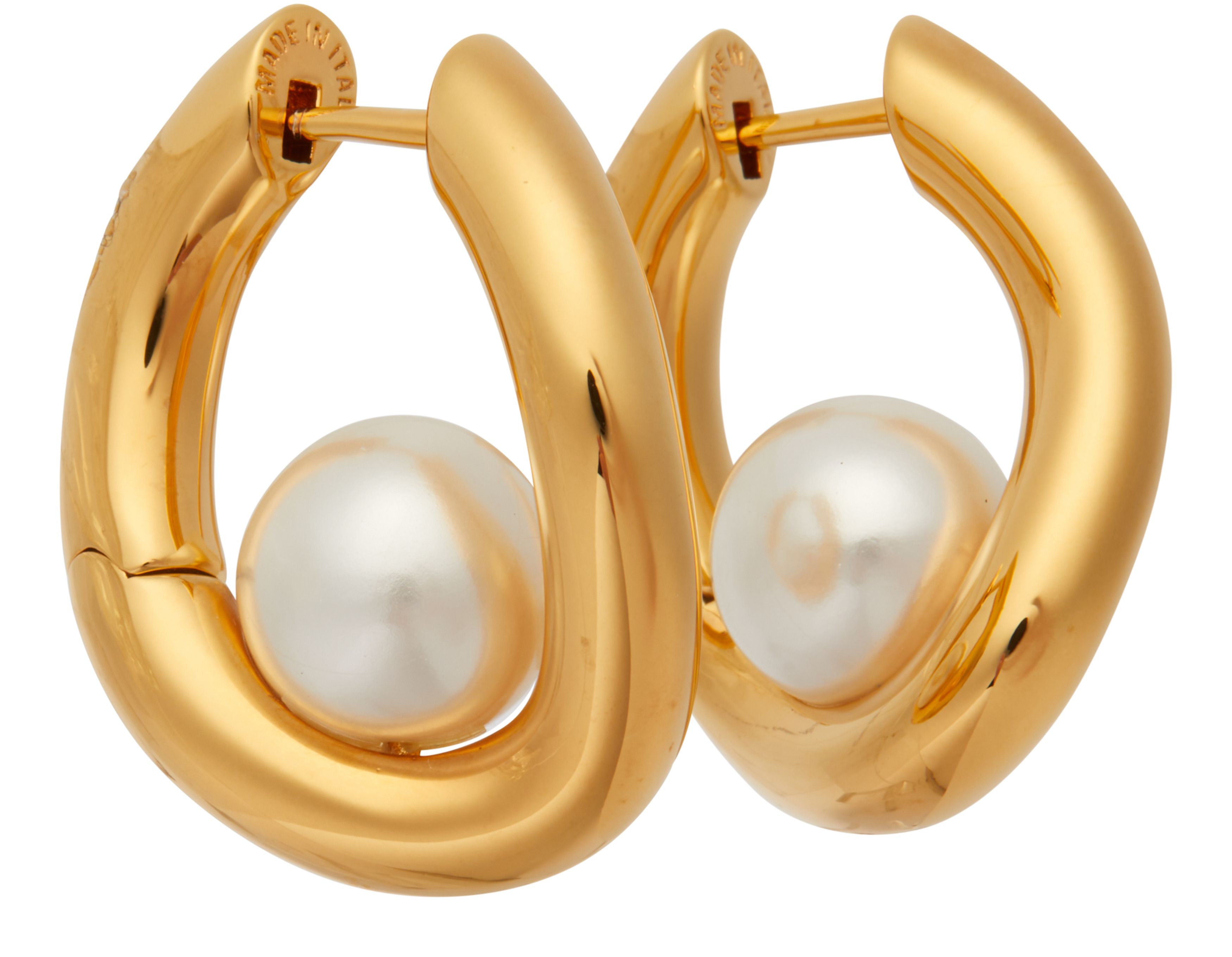 Balenciaga Loop Pearl Earrings