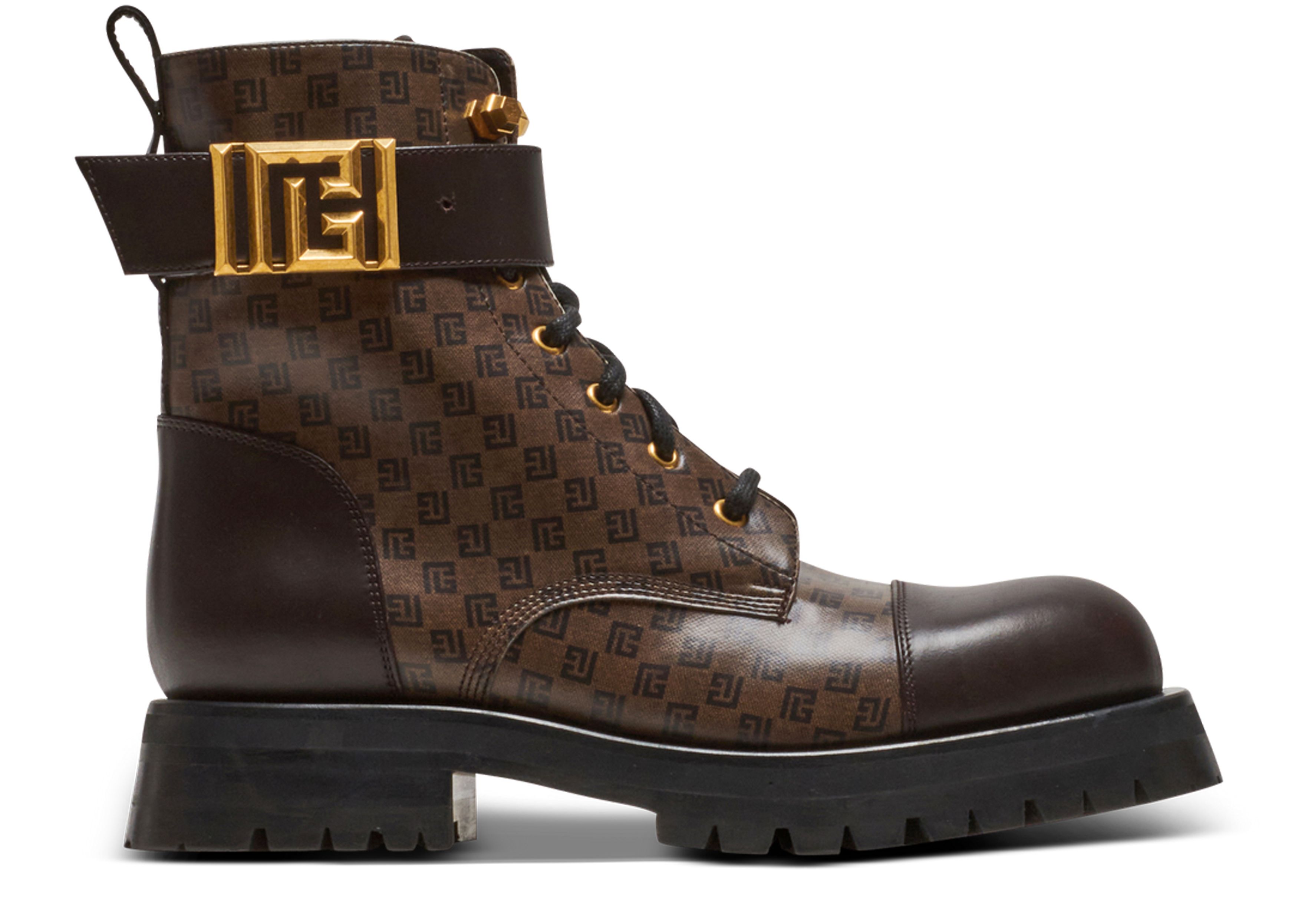 Balmain Mini Monogram Romy Army Boots