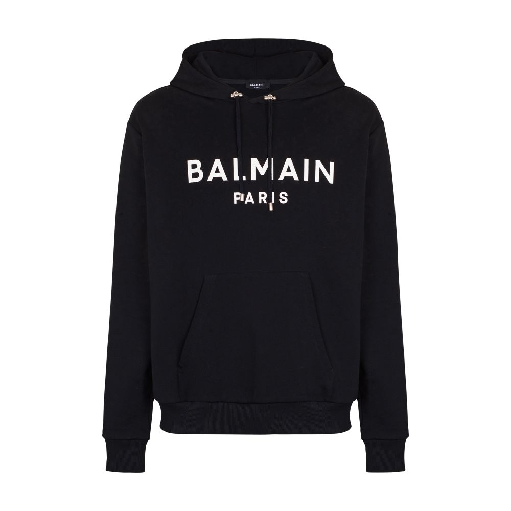 Balmain Balmain logo printed cotton hoodie