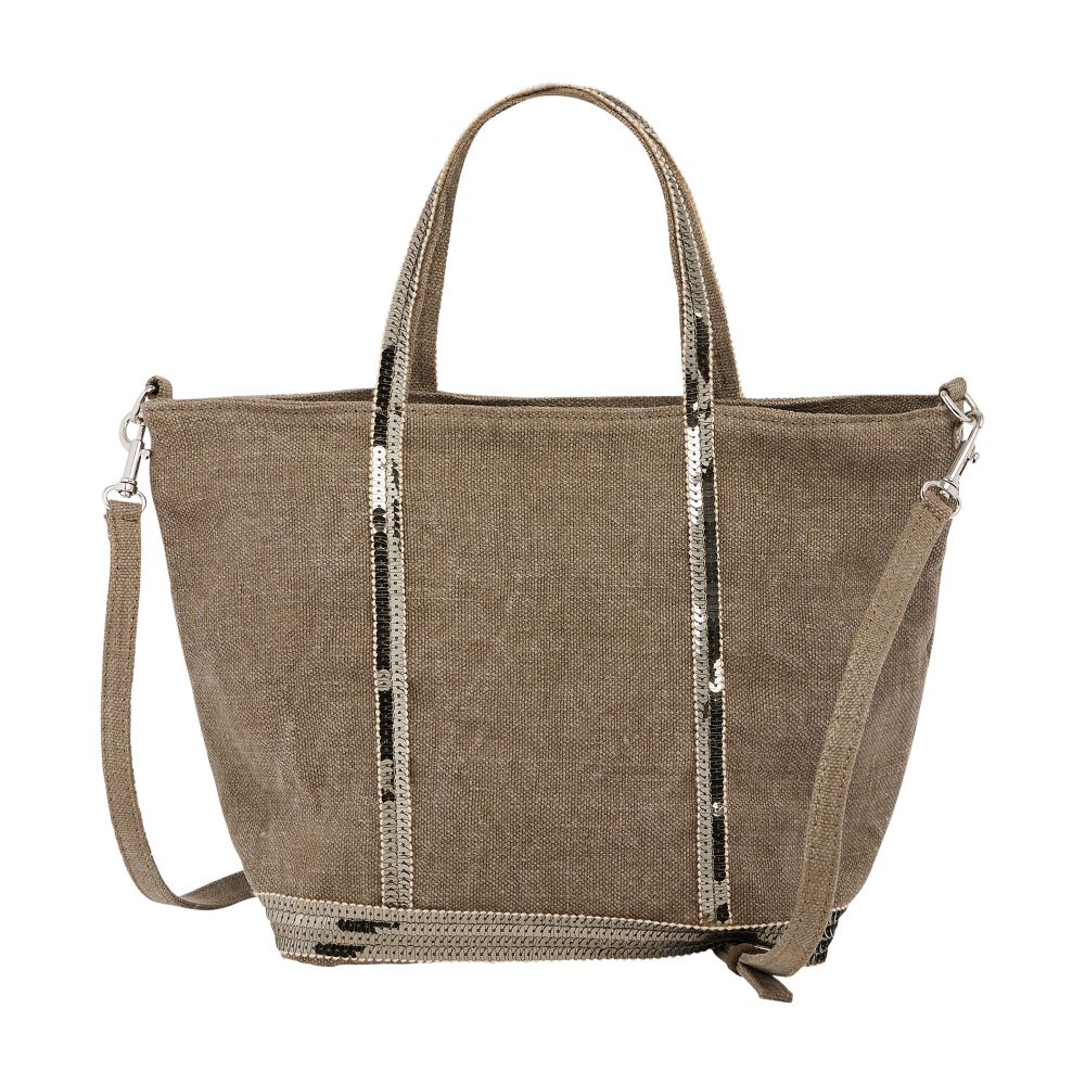  Linen and Sequin S Cabas Tote