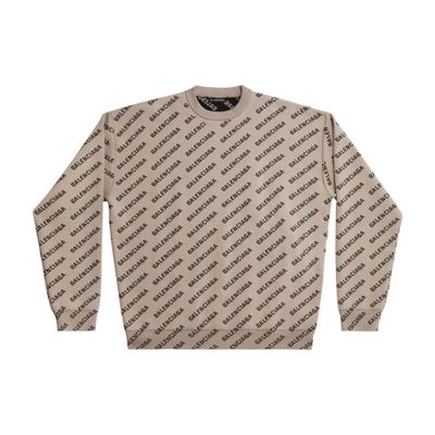 Balenciaga Mini Allover Logo Sweater