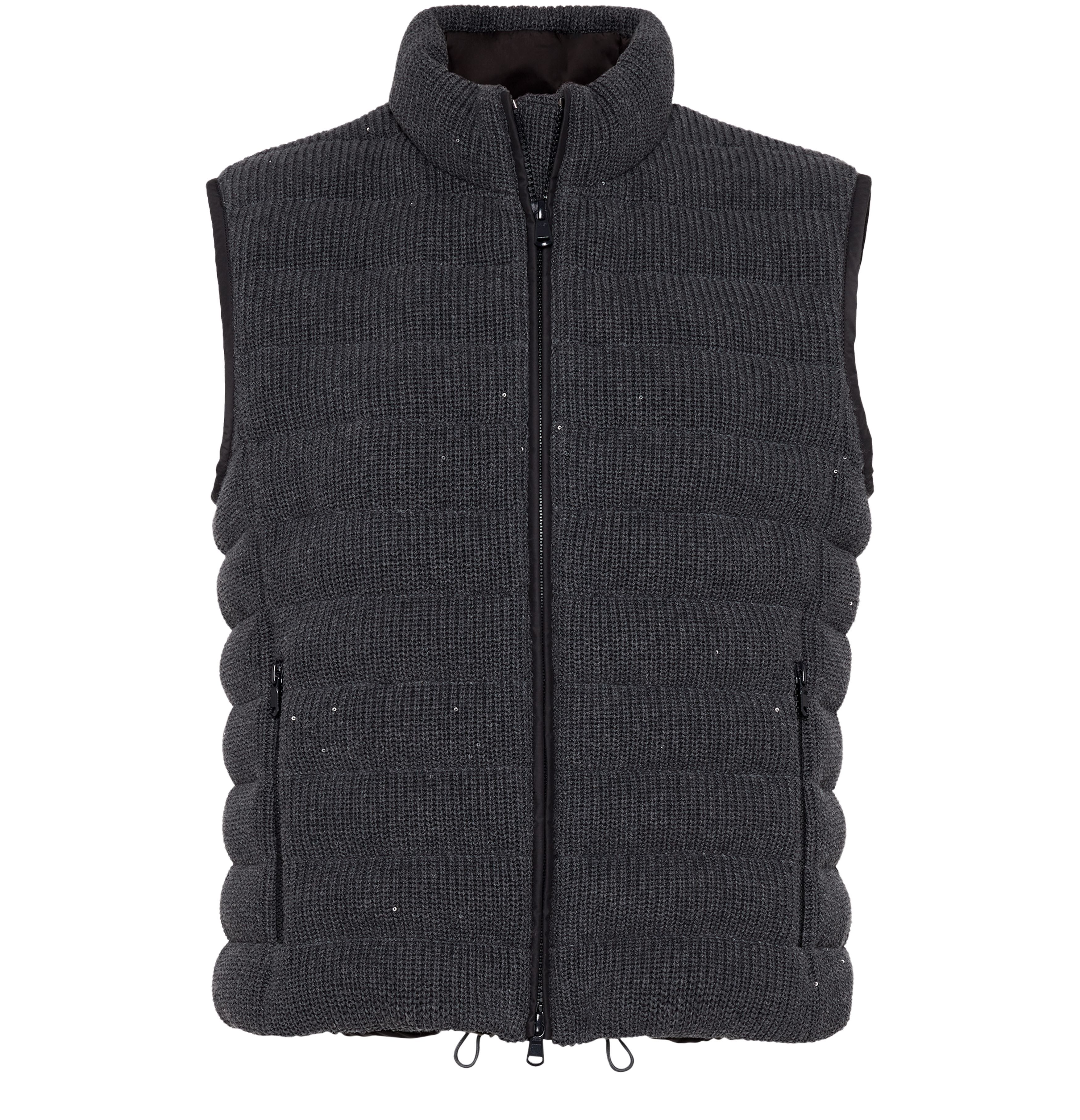 Brunello Cucinelli Down vest with monili