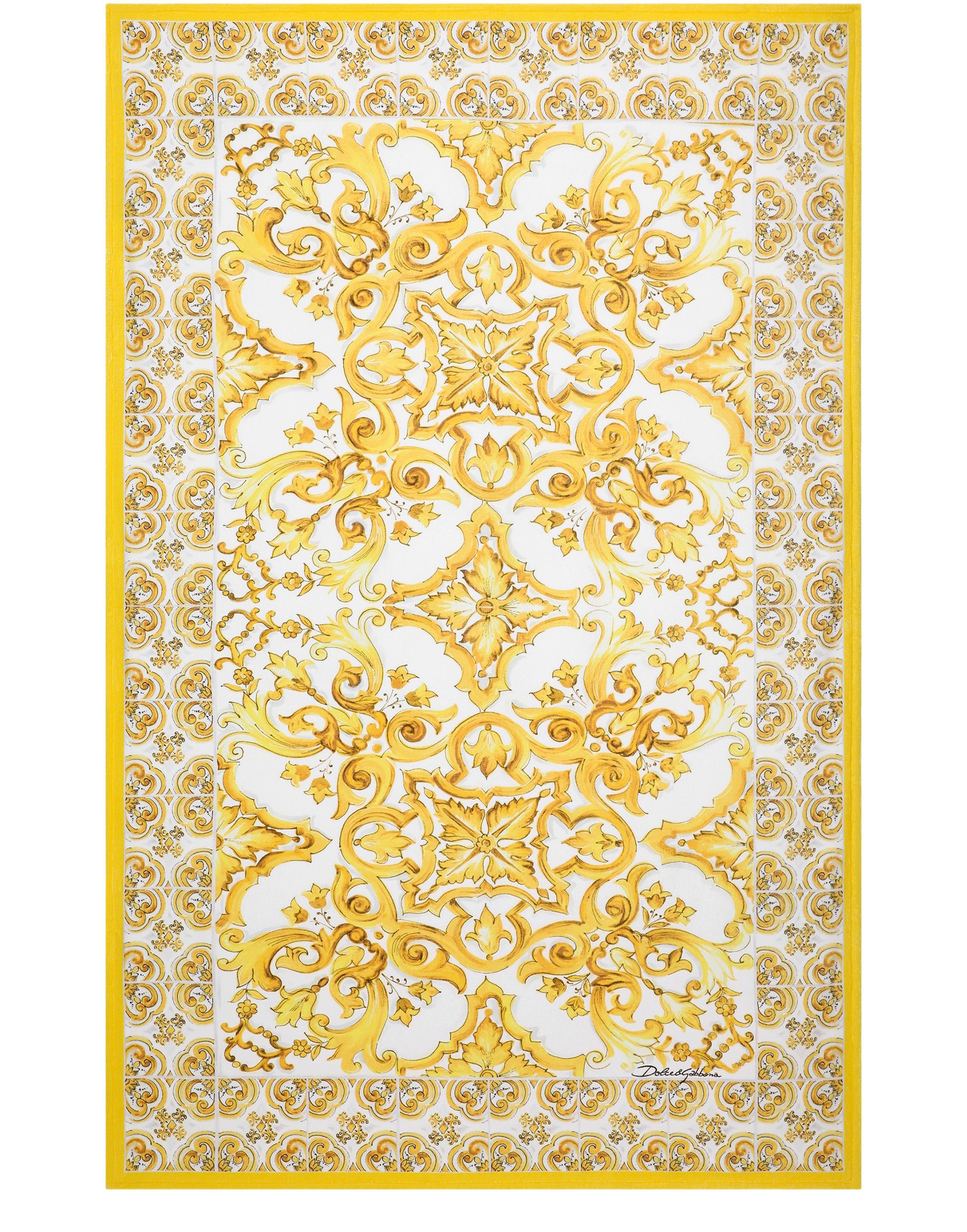 Dolce & Gabbana Majolica terry beach towel (114x185)