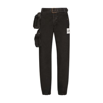 Dolce & Gabbana Cotton pants with belt and belt bag