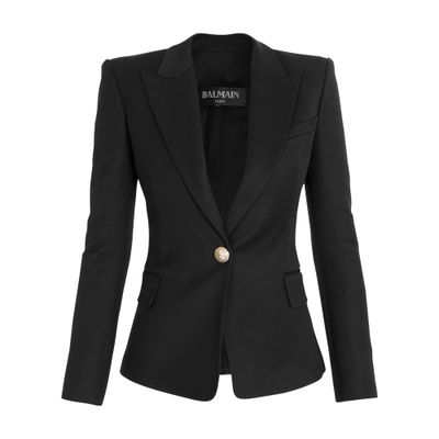 Balmain One button wool blazer