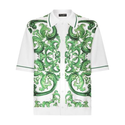 Dolce & Gabbana Majolica oversize silk yarn shirt