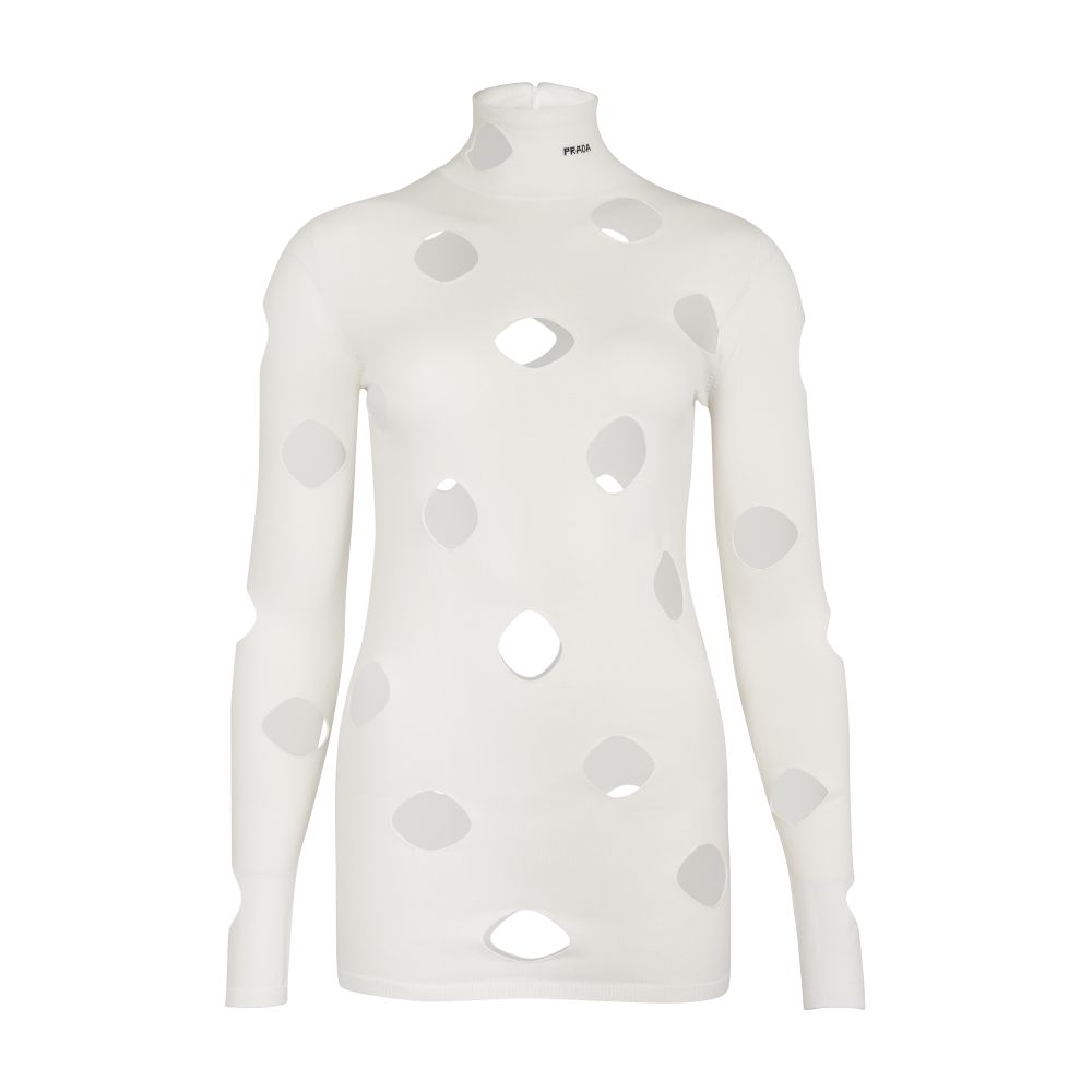 Prada Turtleneck sweater with decorative holes