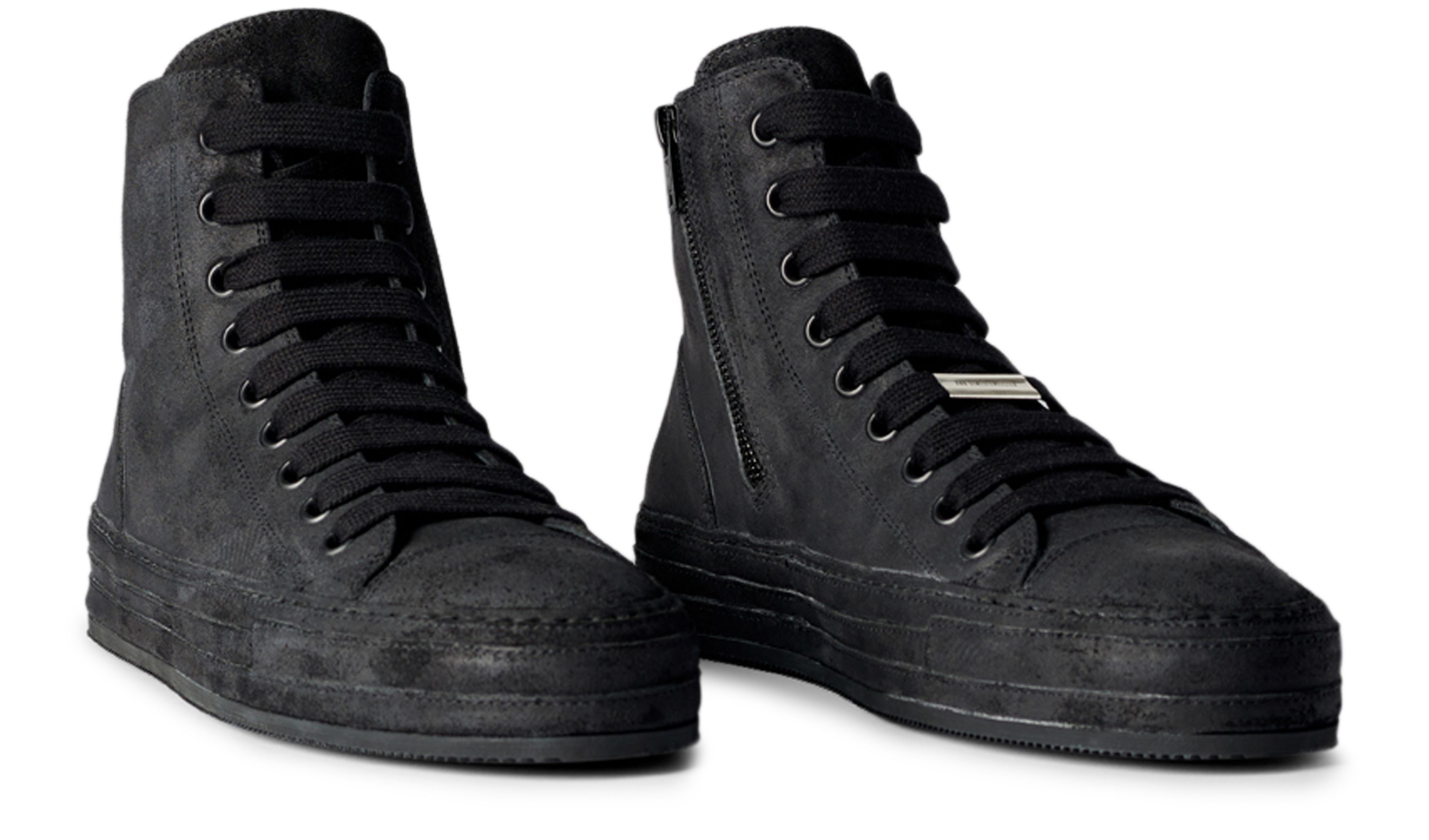 Ann Demeulemeester Raven High-Top Sneakers