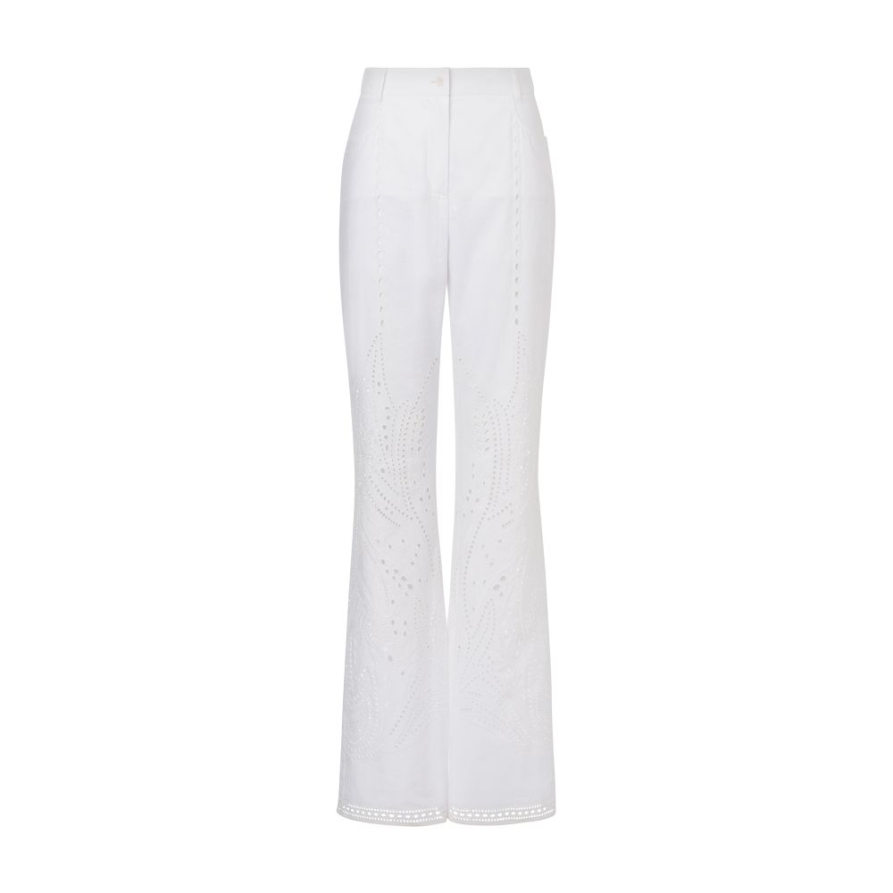 Alberta Ferretti Flared trousers in Sangallo poplin