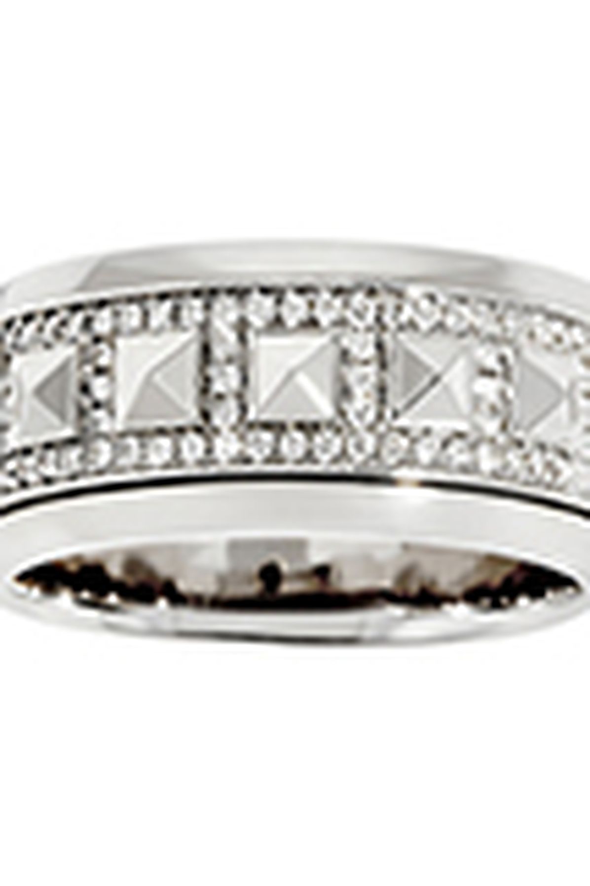  Rockaway spinner semi-pavé & silver ring