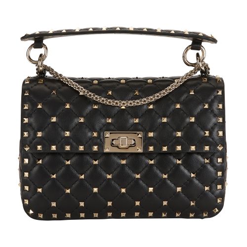 VALENTINO GARAVANI Medium Rockstud Spike nappa leather bag