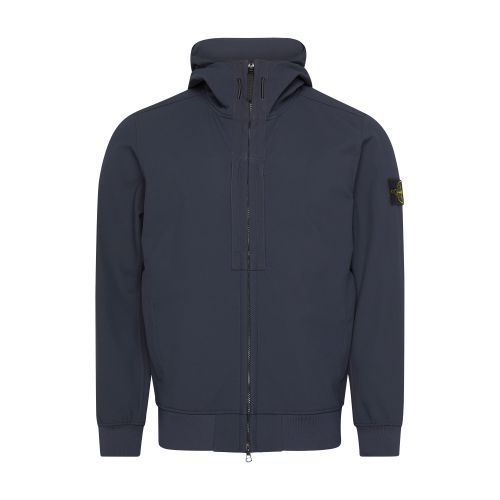 Stone Island Zip-up jacket with logo patch