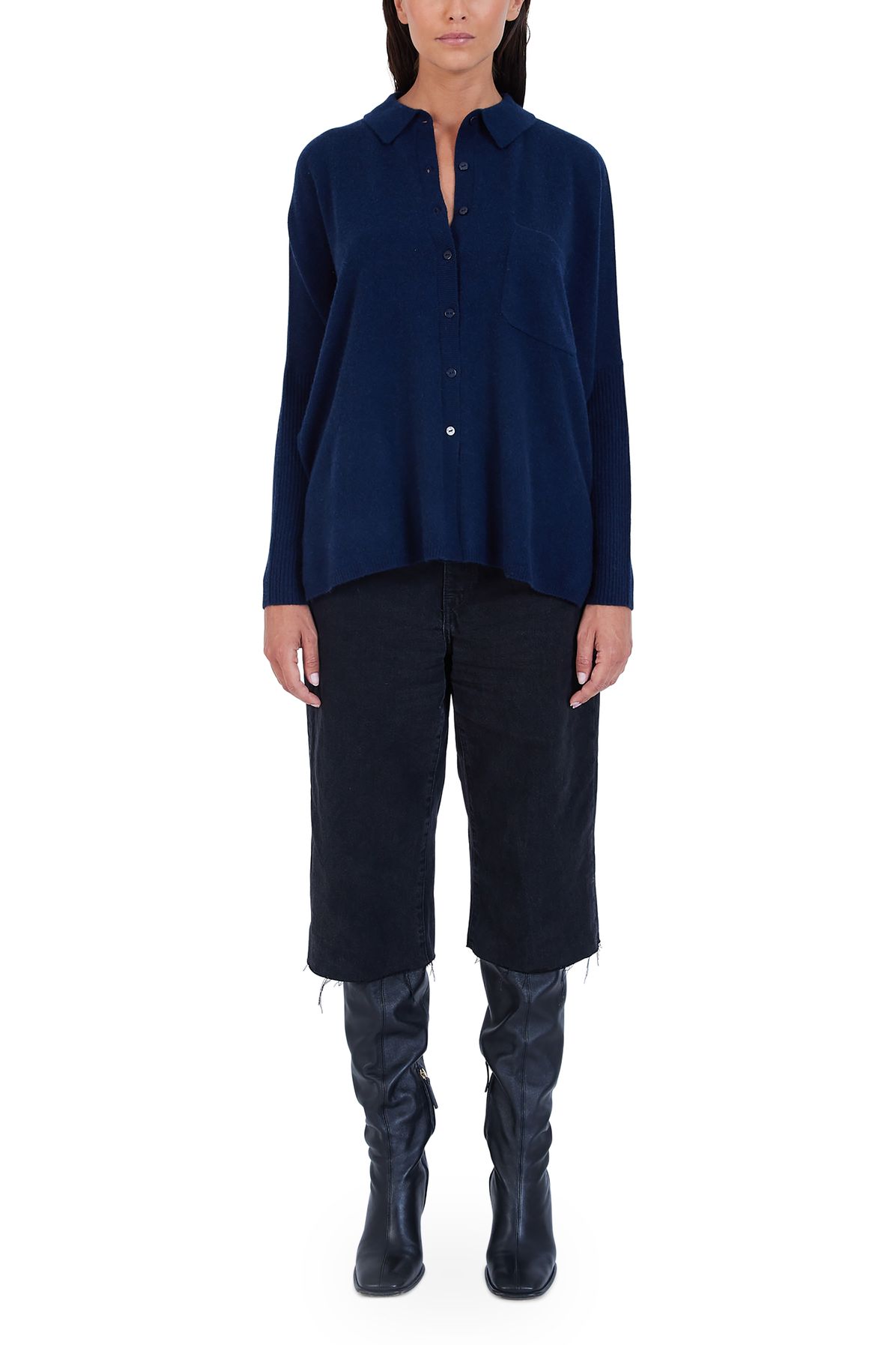  Andrea cashmere poncho shirt