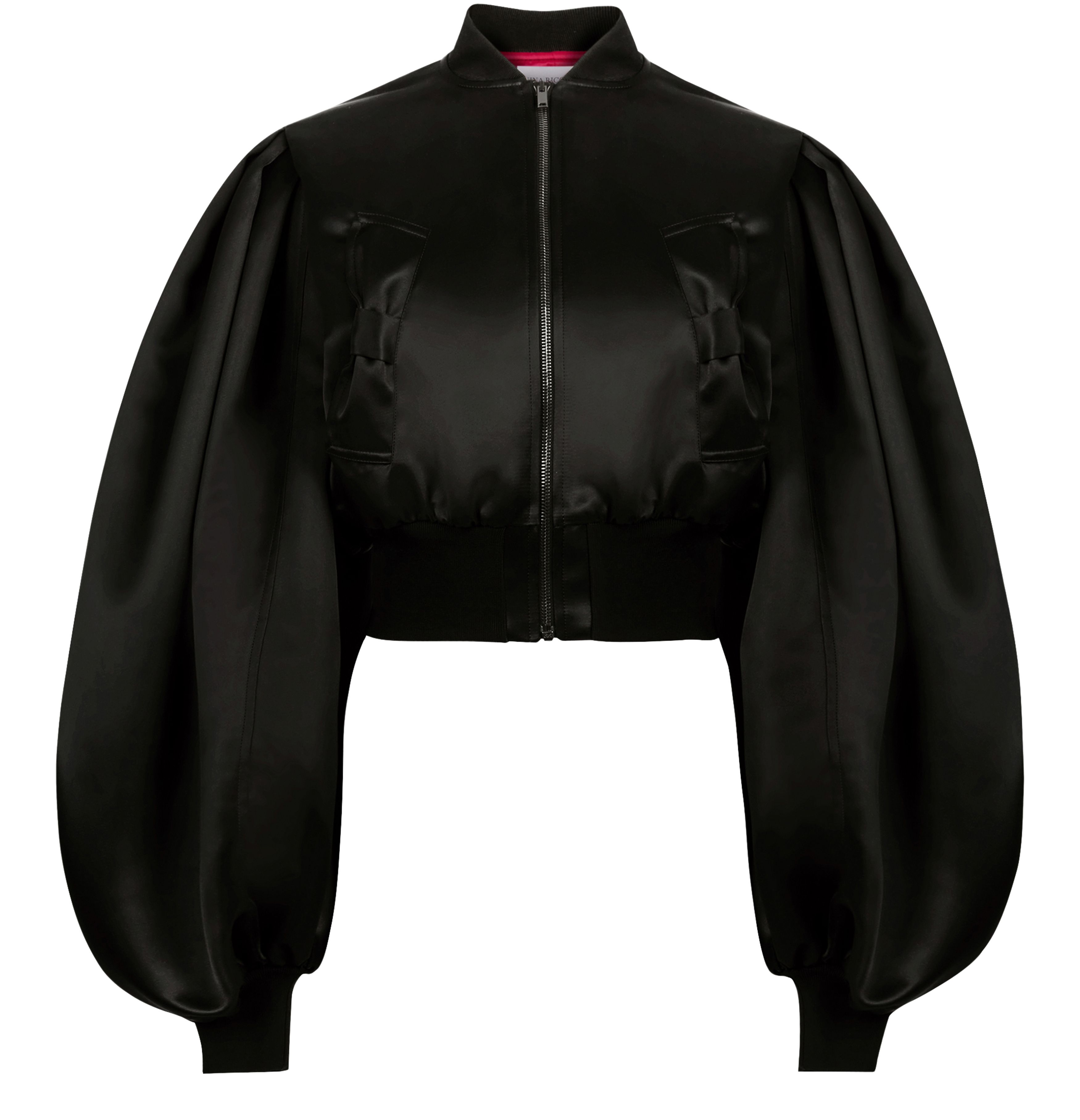 Nina Ricci Satin cropped bomber