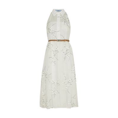 Prada Embroidered organza dress