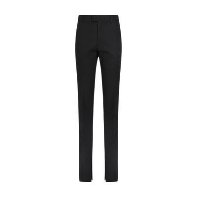 Ann Demeulemeester Delis skinny fit trousers with slit cotton twill