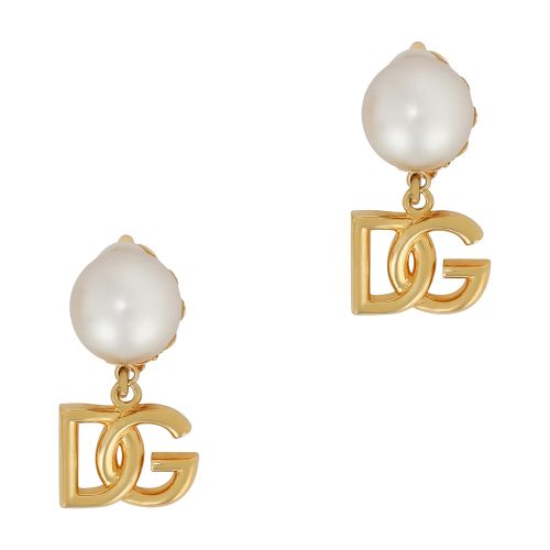 Dolce & Gabbana Earrings with DG logo and pearl