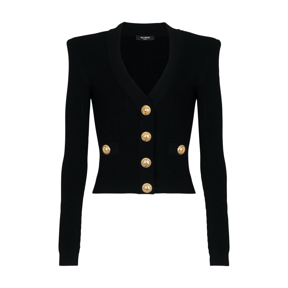 Balmain Cropped knit cardigan