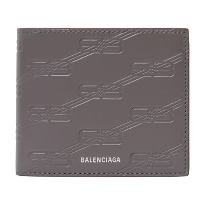 Balenciaga Embossed Monogram Square Folded Wallet In Box