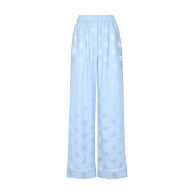 Dolce & Gabbana Silk pajama pants with logo