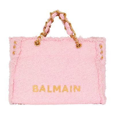 Balmain 1945 soft tweed tote bag