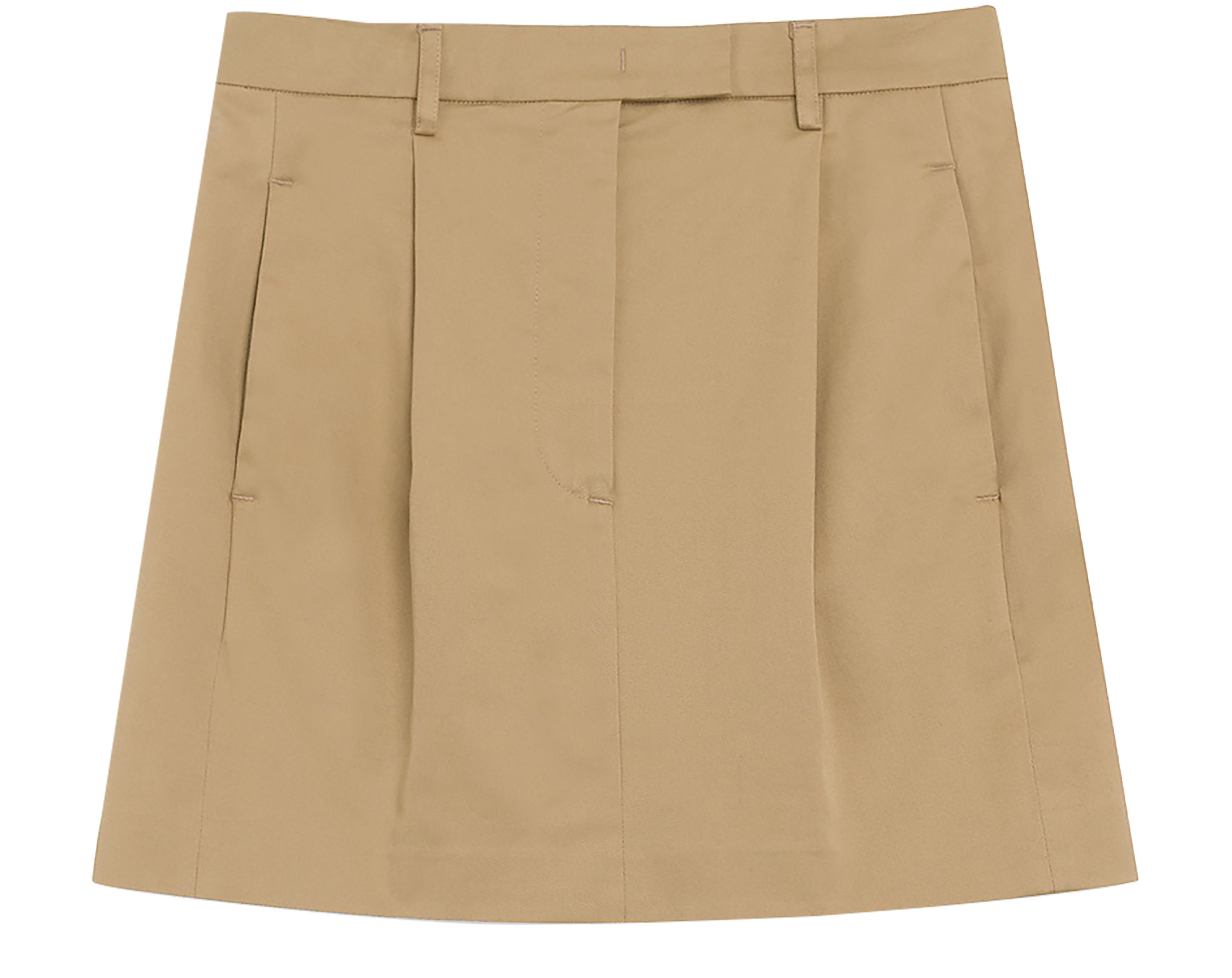  Cotton Gabardine Mini Skirt