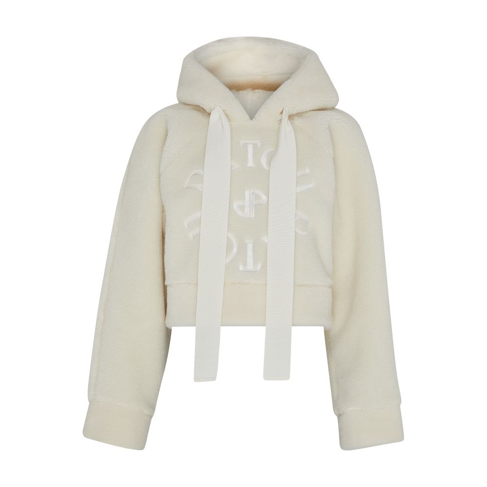 Patou Medallion logo cropped hoodie