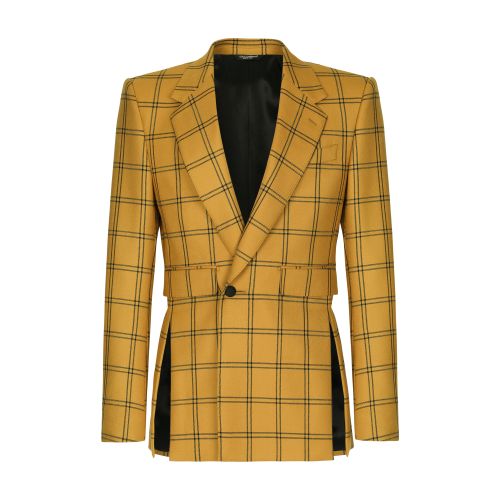 Dolce & Gabbana Single-breasted check wool Sicilia-fit jacket