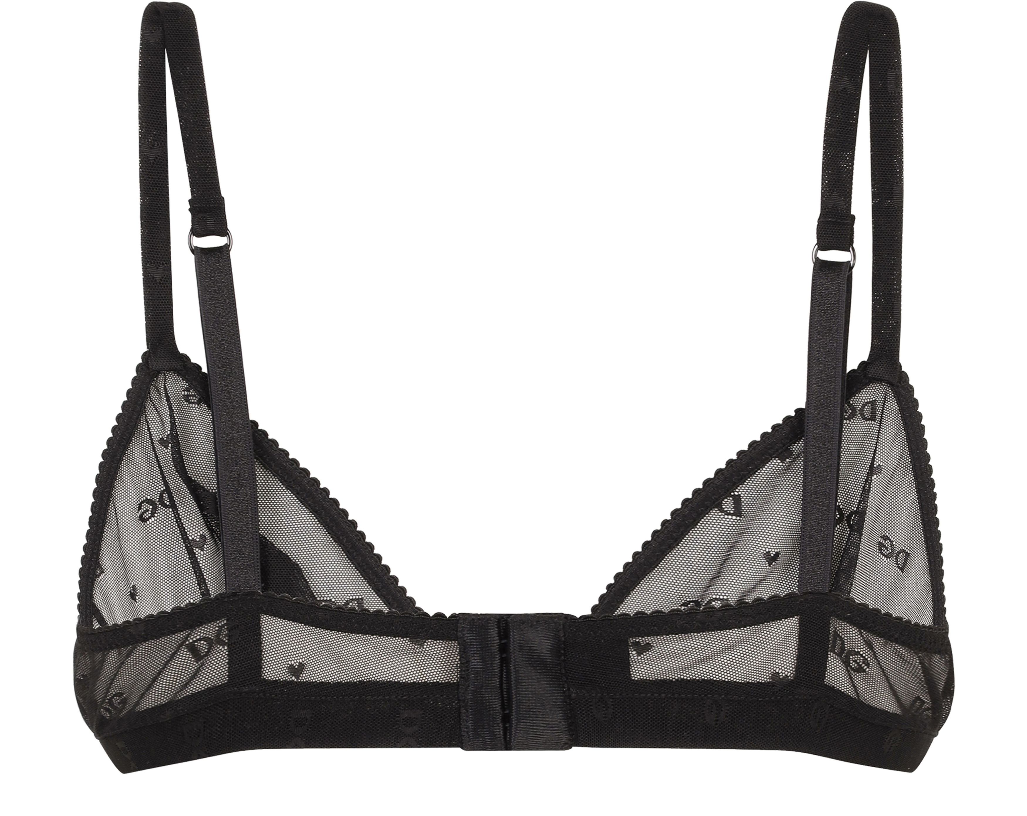 Dolce & Gabbana Jacquard tulle triangle bra