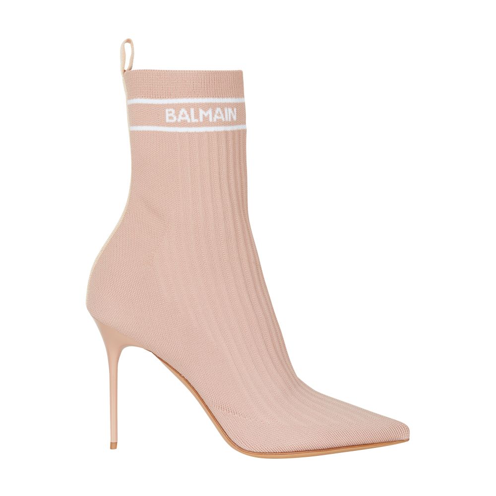 Balmain Stretch knit skye ankle boots