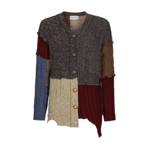 Dolce & Gabbana Wool and alpaca patchwork cardigan