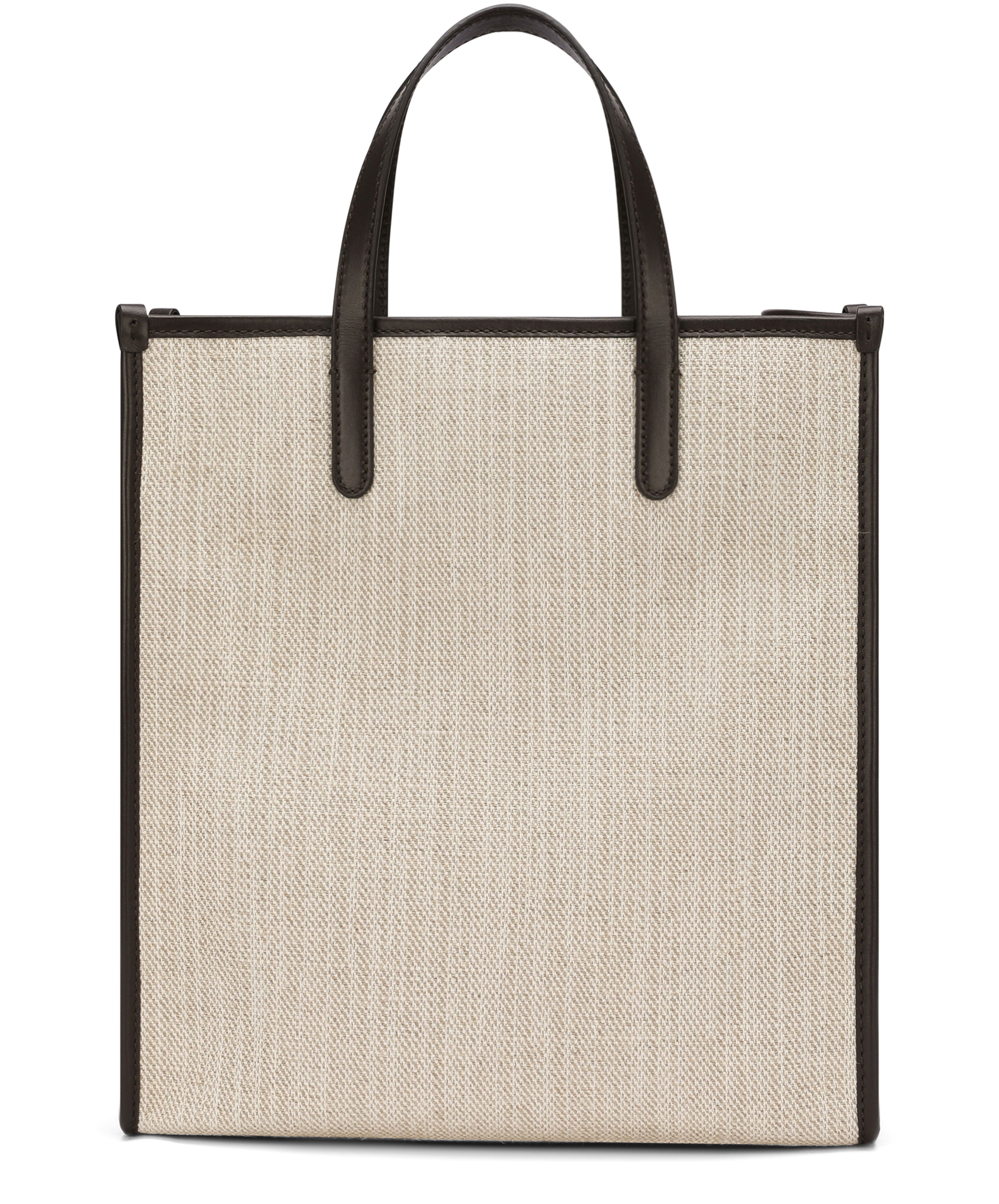 Dolce & Gabbana Small Structured Canvas Tote Bag