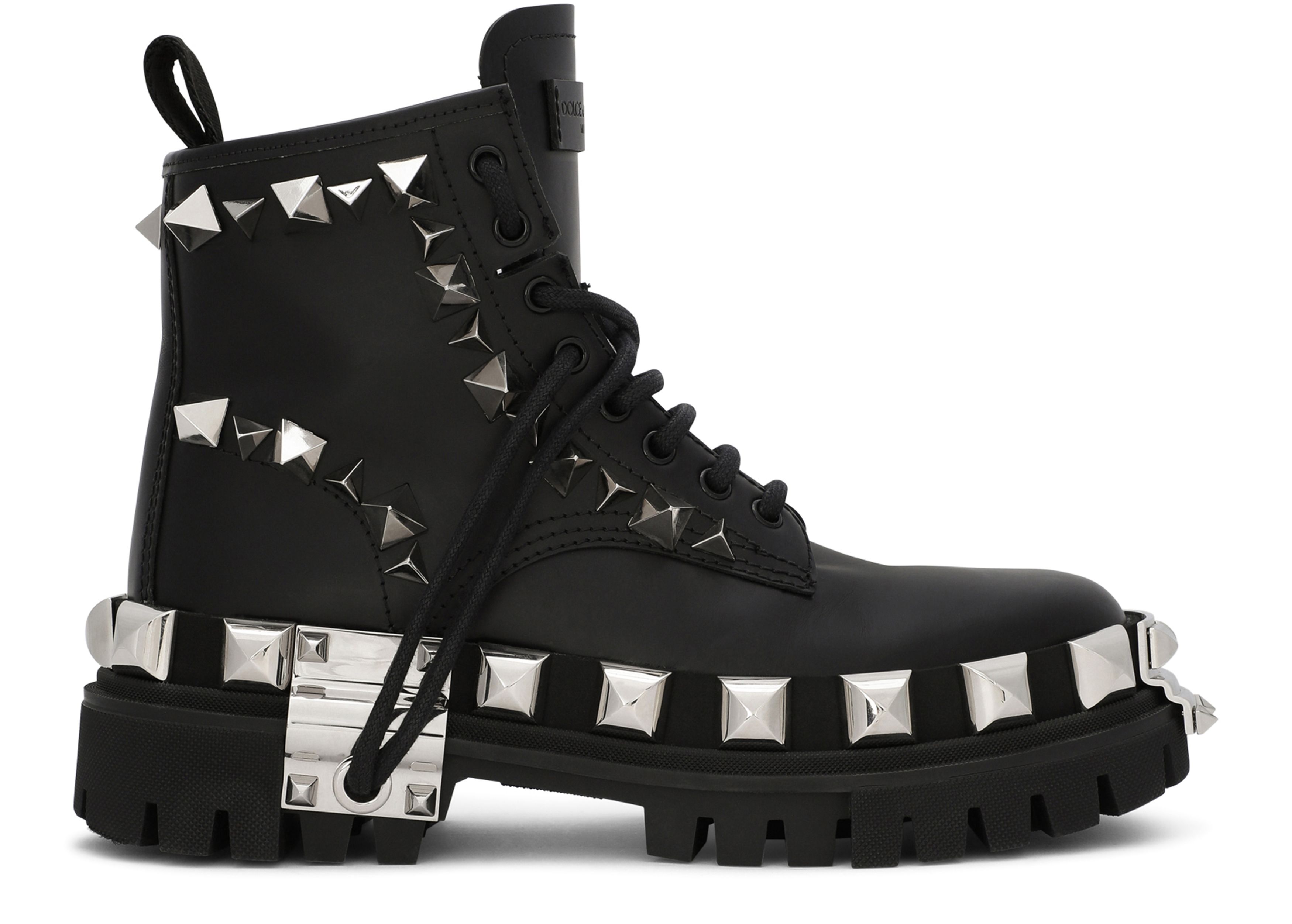 Dolce & Gabbana Calfskin ankle boots with studs