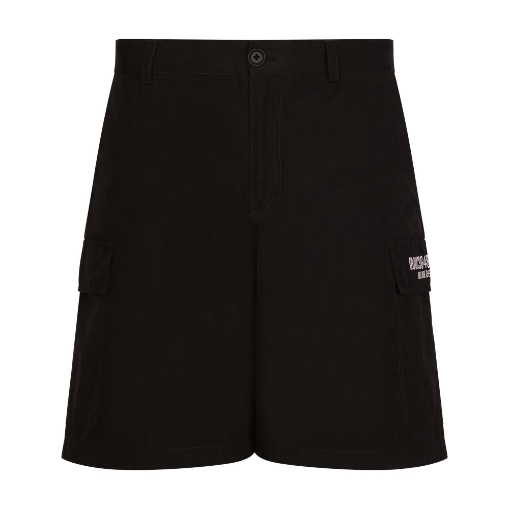 Dolce & Gabbana Faille VIB3 patch cargo shorts