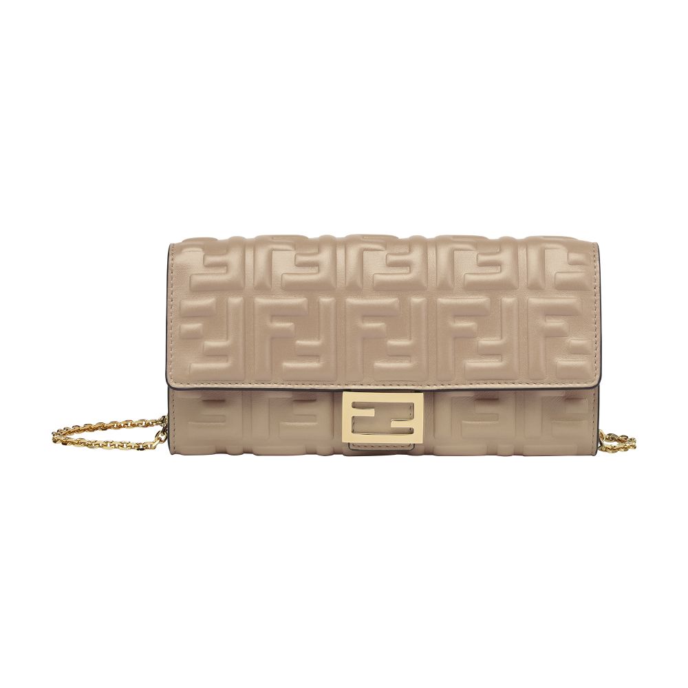 FENDI Baguette Continental Wallet With Chain