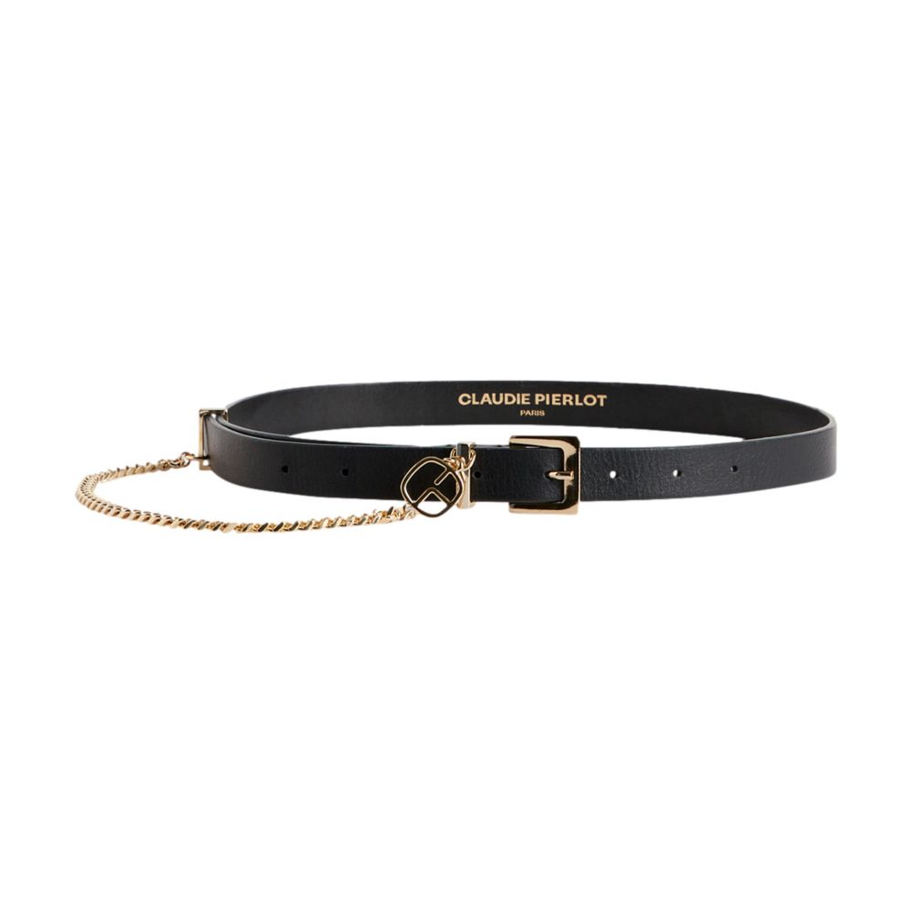  Leather belt with chain