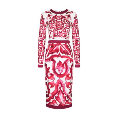 Dolce & Gabbana Majolica calf-length sheath dress