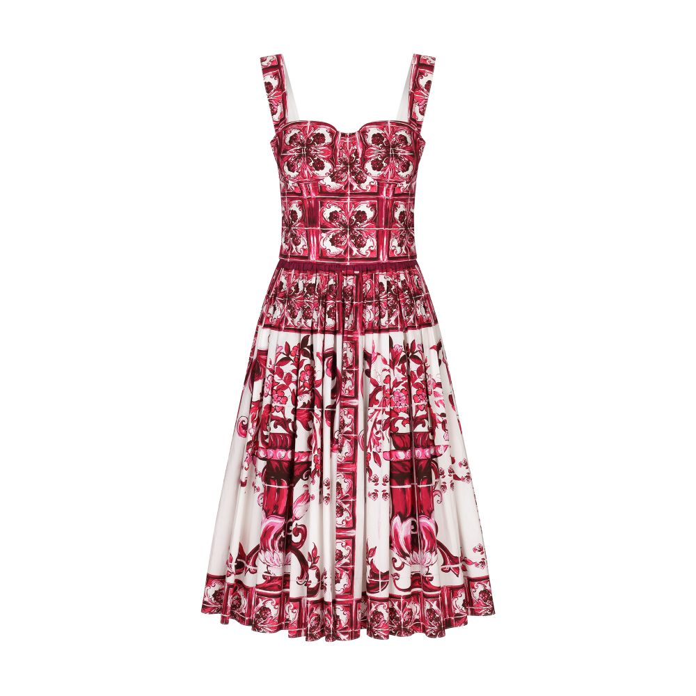 Dolce & Gabbana Majolica midi corset dress