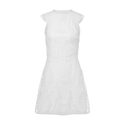 Alberta Ferretti Minidress in macramé with keyhole detail