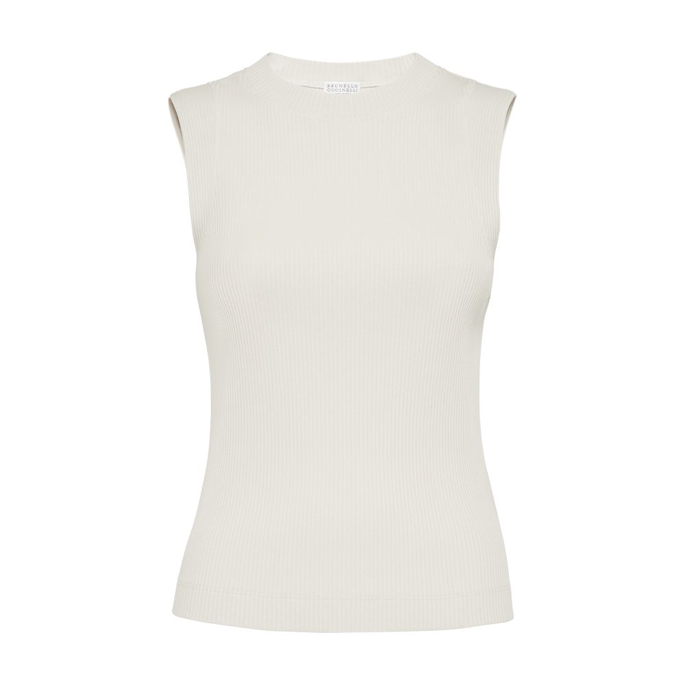 Brunello Cucinelli Ribbed jersey top