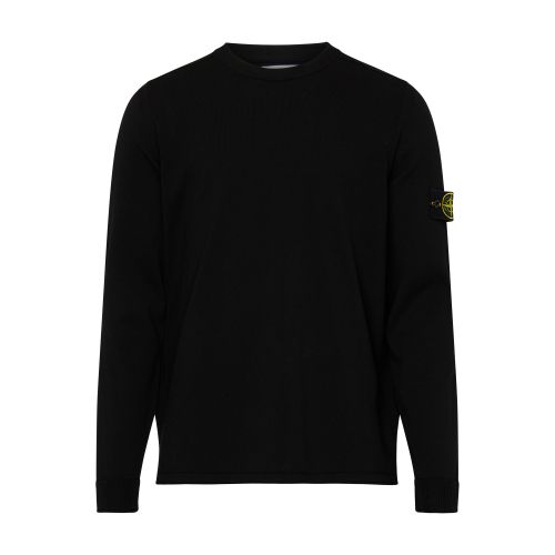 Stone Island Round neck sweater with logo patch