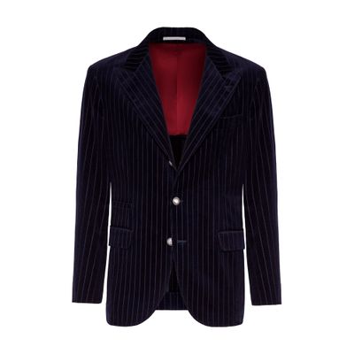 Brunello Cucinelli Chalk stripe unconstructed blazer